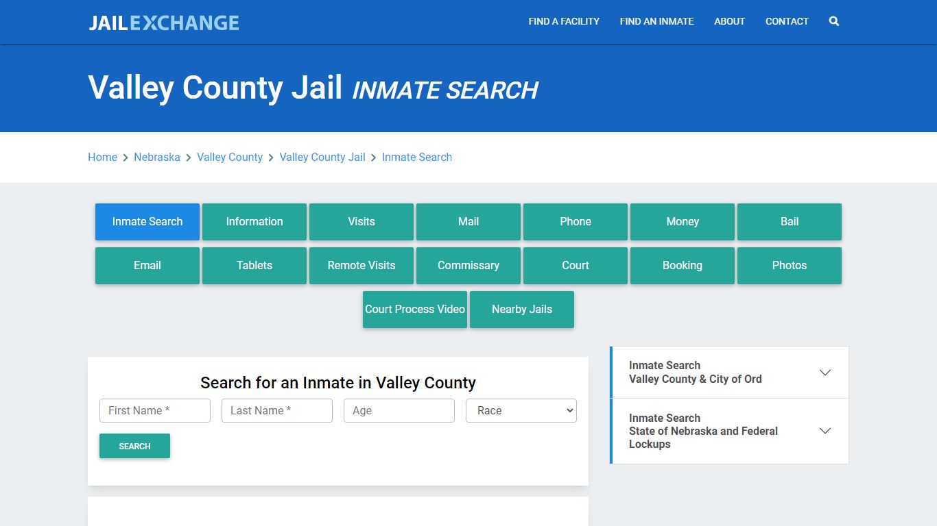 Valley County Jail, NE Inmate Search: Roster & Mugshots